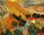 Vincent Van Gogh Valley with Ploughman Seen from Above china oil painting reproduction